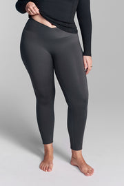 Charcoal Wrap Waist Leggings