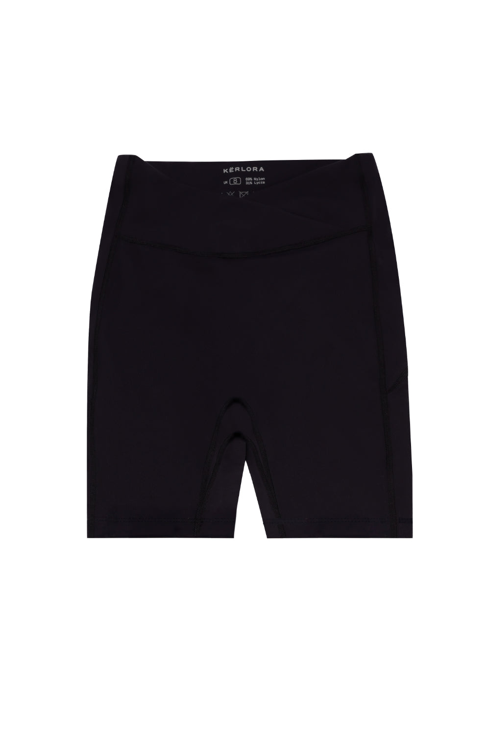 Black Wrap Waist Essential Shorts