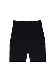 Black Wrap Waist Essential Shorts