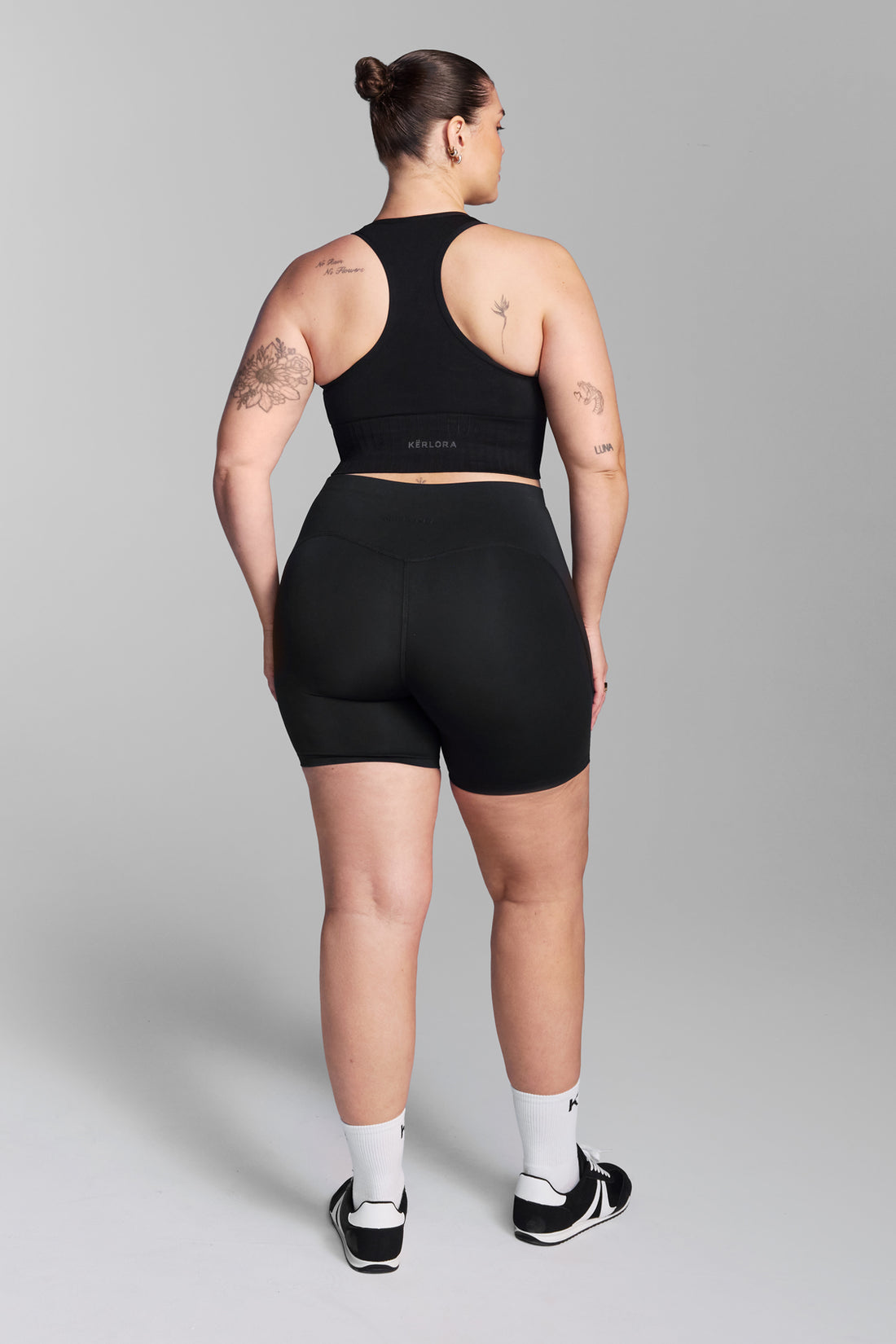 Black Wrap Waist Essential Shorts